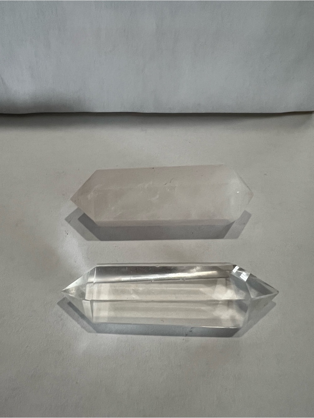 Crystal DT - Clear Quartz and Rose Quartz Double-Ended Energy Tool